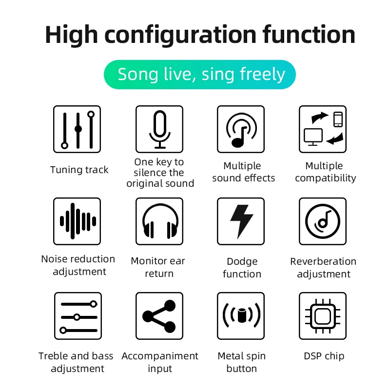 S9 Live Audio USB Interface with DJ Mixer Sound Card Mobile Phone Voice Changer Karaoke Voice for Live Broadcast Recording