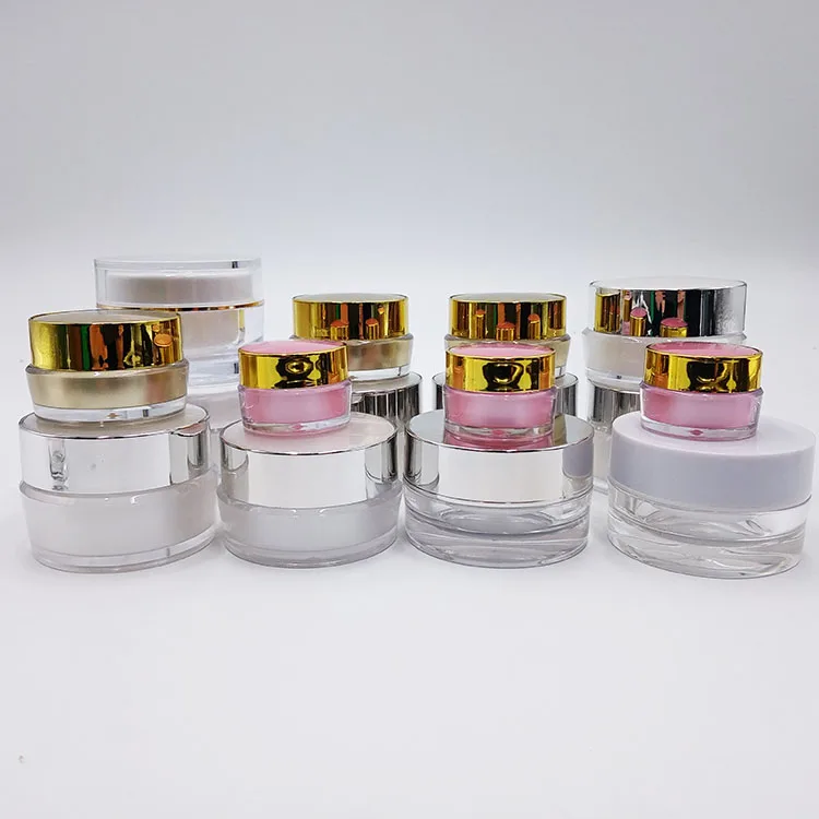  Manufacturer customize 10g 15g plastic jar cream lotion Custom cosmetic