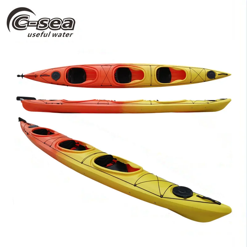 560cm 3 person sit in ocean kayak for rental business