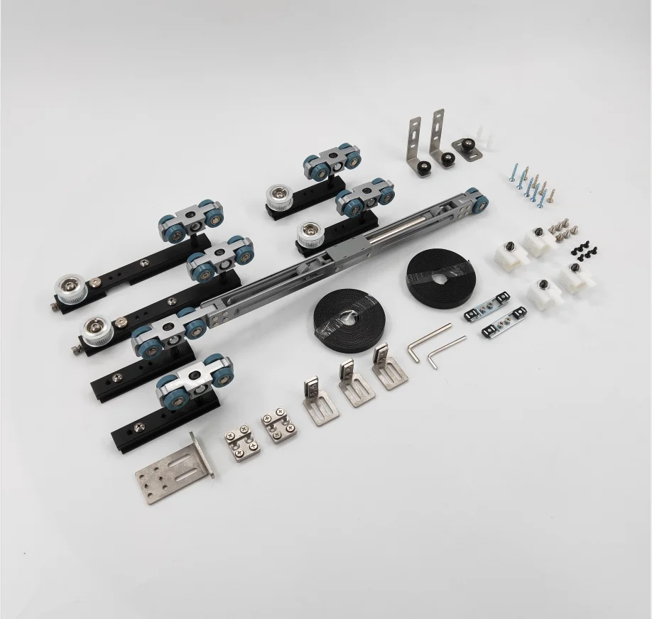 3+1 Tracks Linkage Control Sliding Doors Contact Switch Synchronized Aluminium Sliding Door