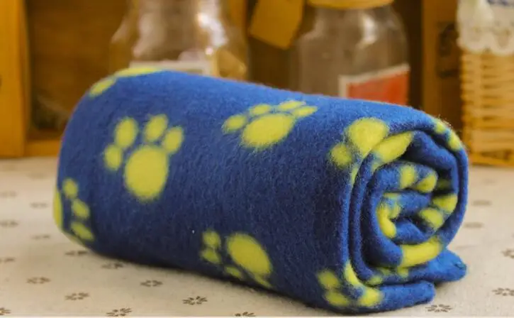 Pet Printing Paws Blanket Dog Soft Warm Blanket Cat Double-Faced Blanket