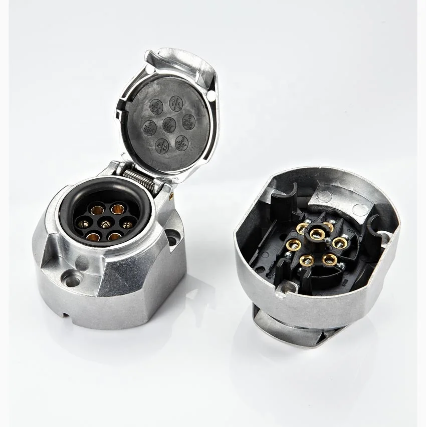 OEM горячие продажи 12V 7 пин запчасти для грузовиков 7 способ прицеп разъем водонепроницаемый алюминиевый металлический разъем