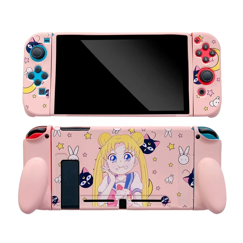 Cartoon Sailor Moon Game Console Protective Case For Switch Oled Soft Silicone Protector Covers For Switch Accessories