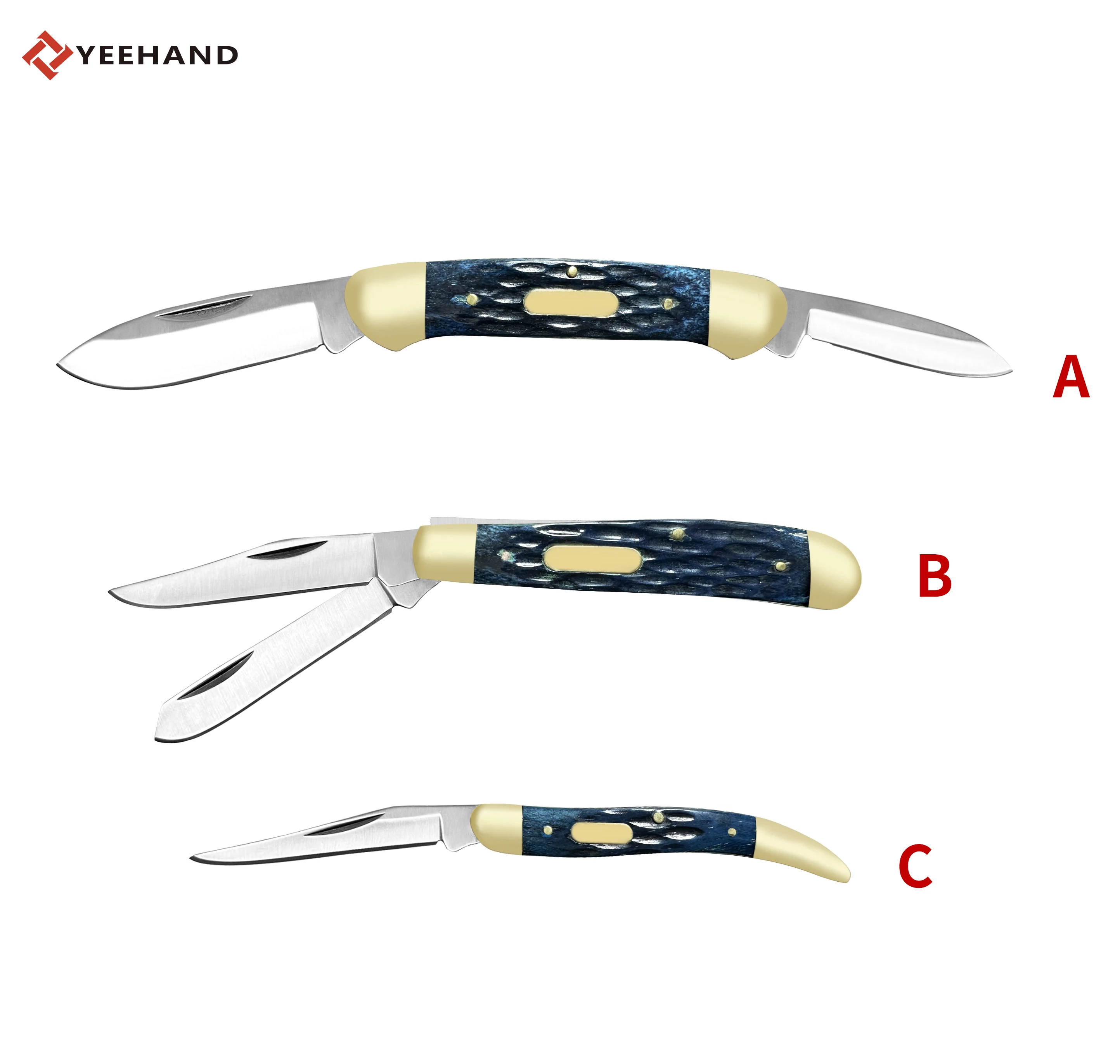 Yeehand Handmade OX bone Multipurpose EDC Knife For Camping