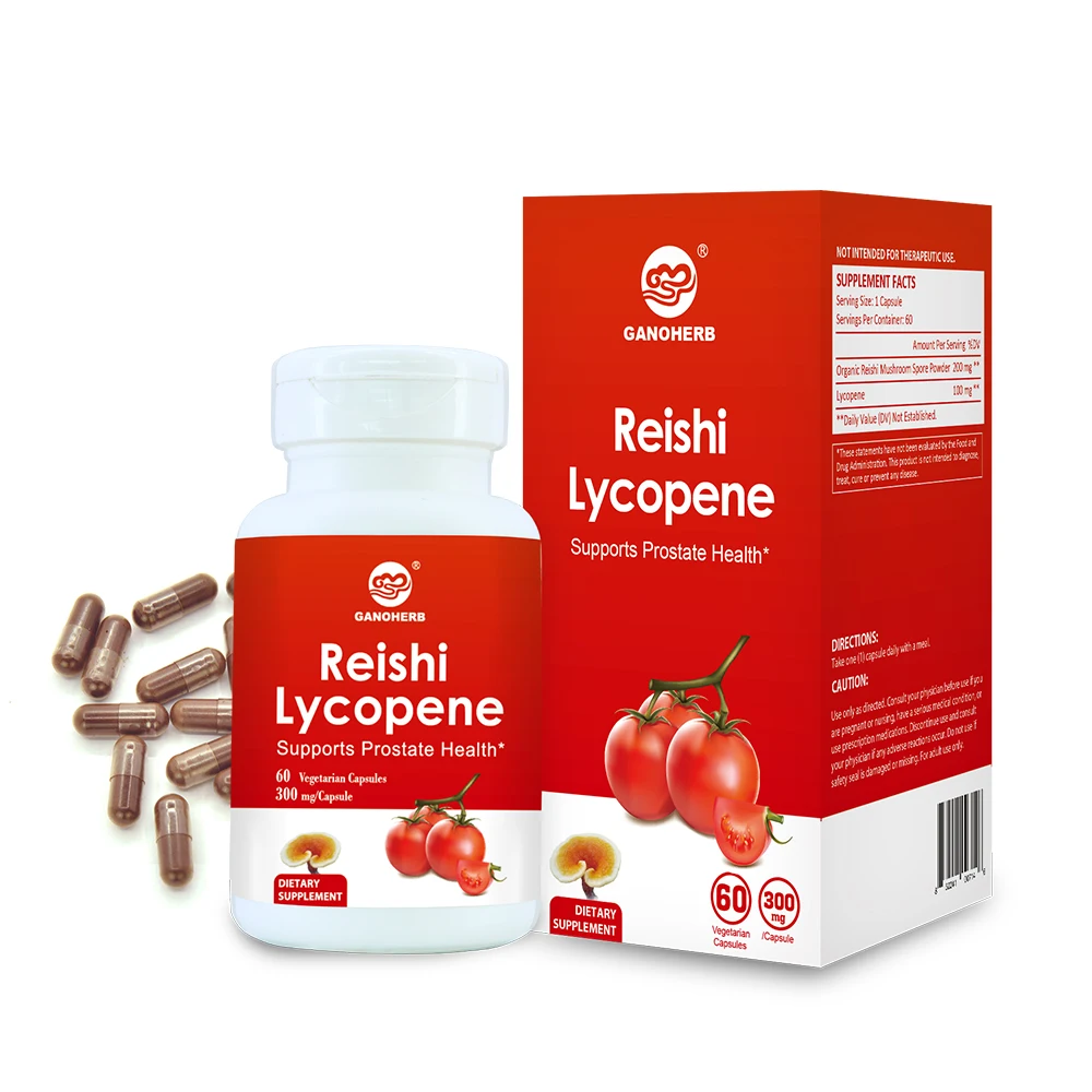 Premium Quality Amazing 100% Reishi Private Label Reishi Mushroom Lycopene Capsules Health Care Product Herbal Supplements