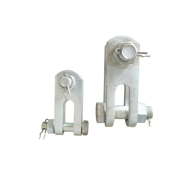 HDG Adapter Clevis Tongue pole line hardware Z-shaped right angle hanging plate