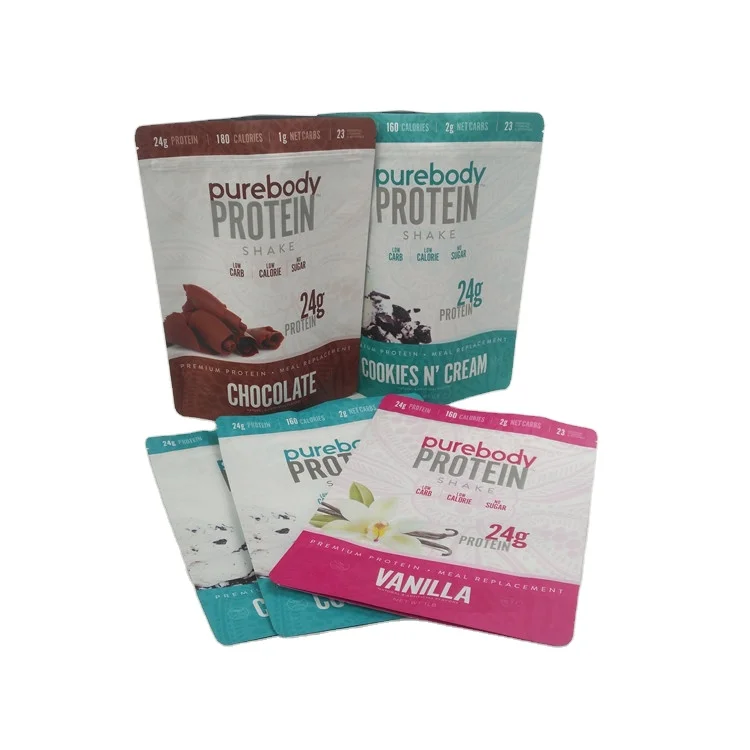 500g 1kg protein Coconut powder packaging bag resealable chocolate baking pancake mix powder aluminum foil ziplock doypack