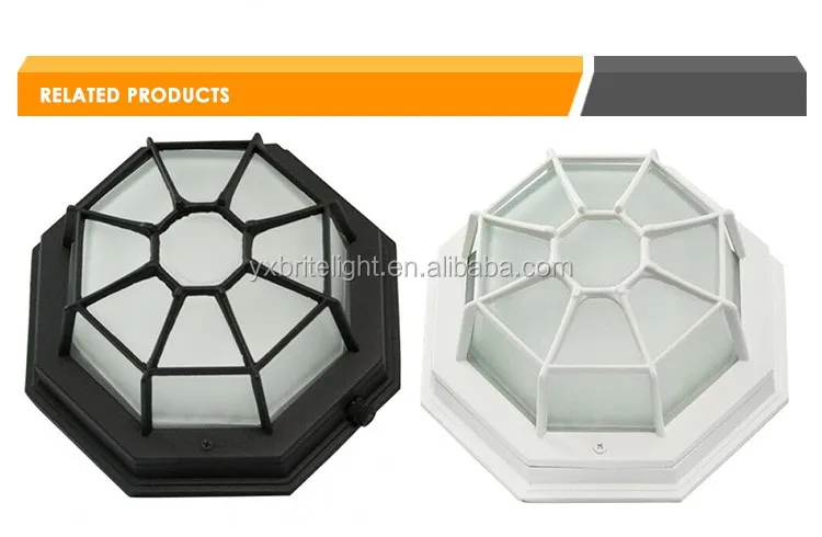 8inch Frosted Glass Black/White LED 10W Outdoor Wall light fixture with ETL certification