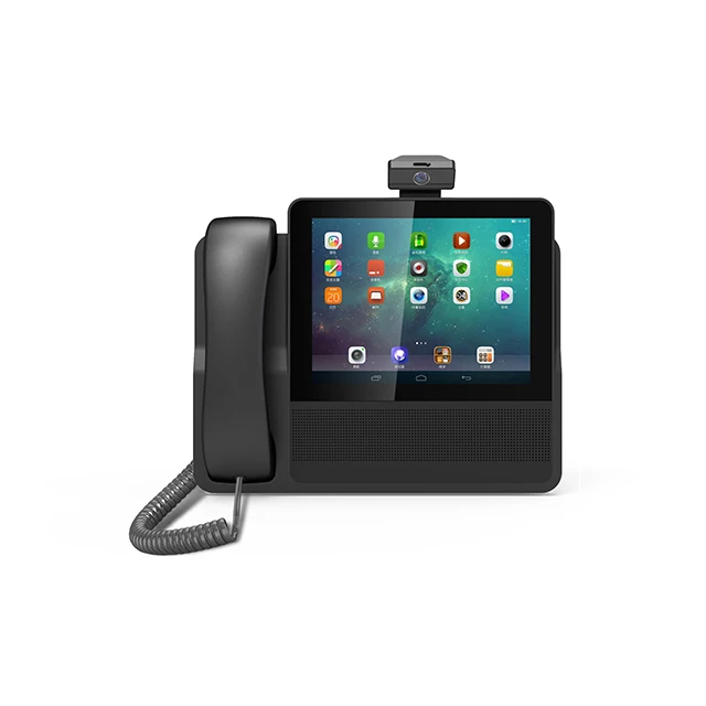 8 inch ips display videophone pluggable camera 6 sip lines PSTN / VOIP IP phone for home / office