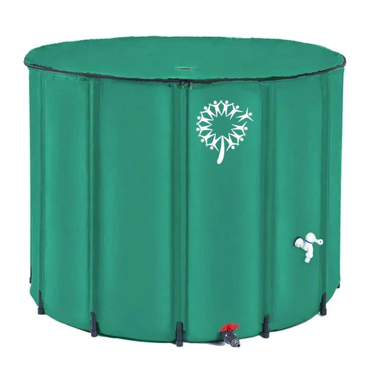 Best Seller 264 Gallon Collapsible Heavy Duty PVC Rain Barrel 500D/1000D Portable Water Storage Tank