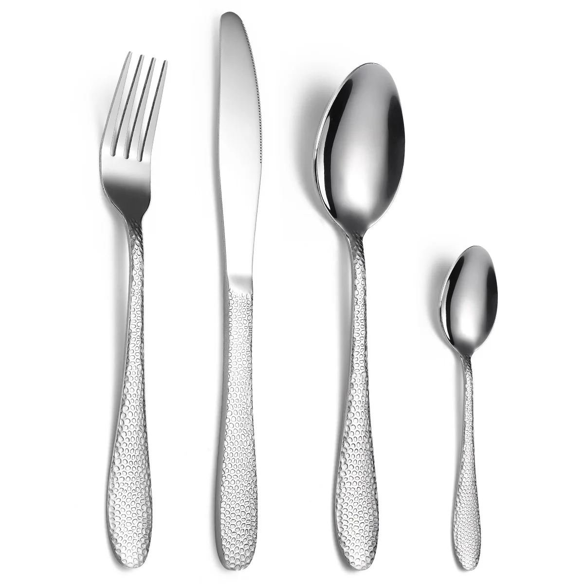 New Arrival Elegant Stainless Steel Cutlery Flatware Set Spoon and Fork Dinnerware Set for Wedding Restaurant