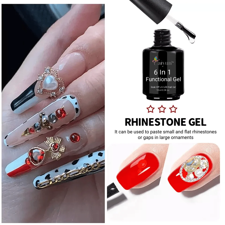 Comprehensive Nail Foundation Gel Polish Professional Thin Uvled Clear Plant 6 In 1 Base Coat