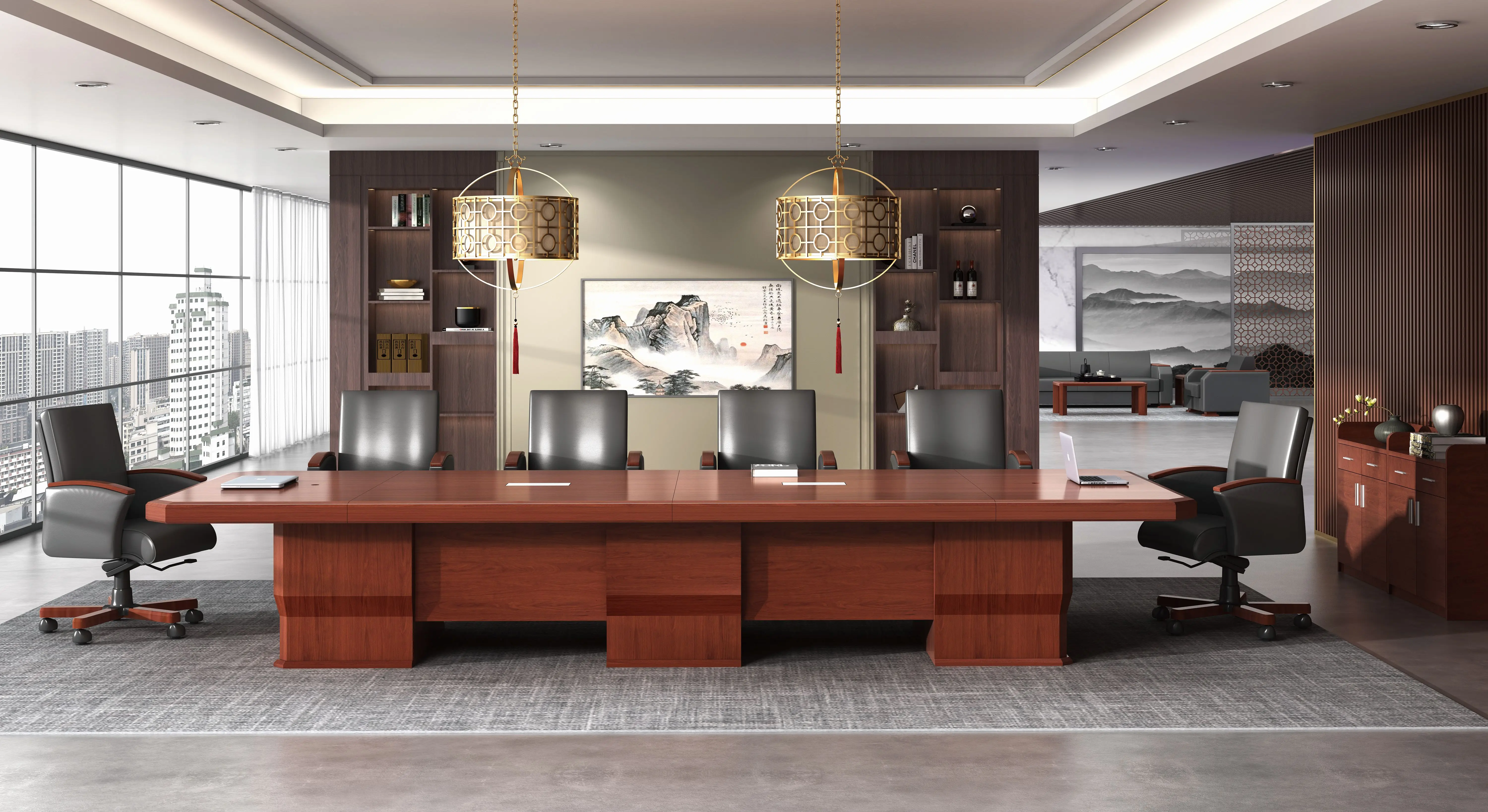 High Quality Custom Bureau Government Bid Board Built In Socket Commercial Conference Furniture Office Meeting Desk Tables