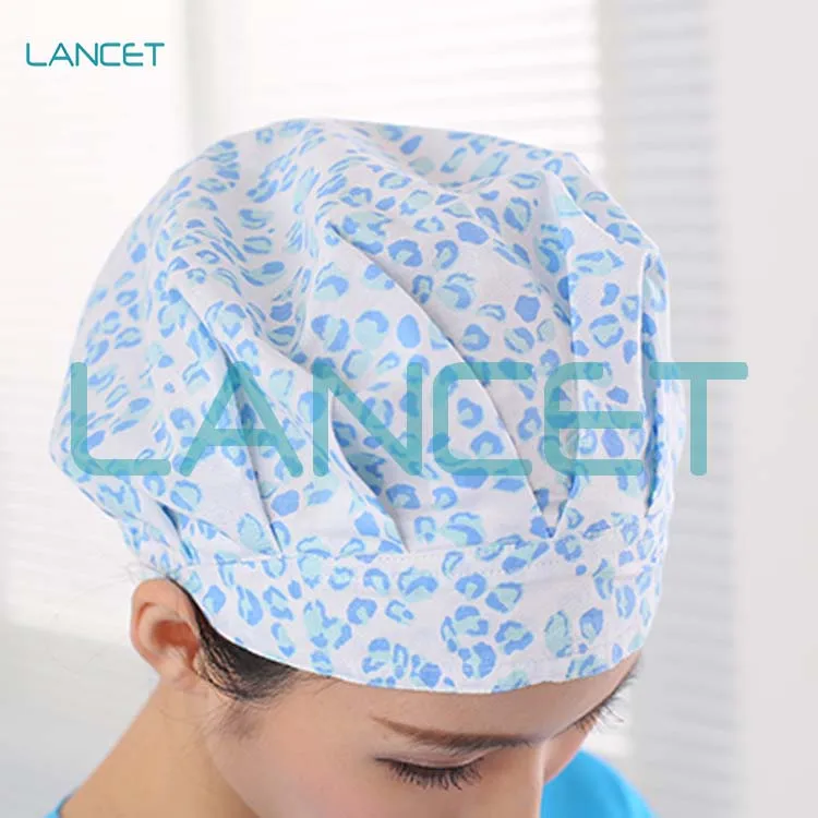 surgical nurse hair cap custom print nurse surgical doctor scrub cap