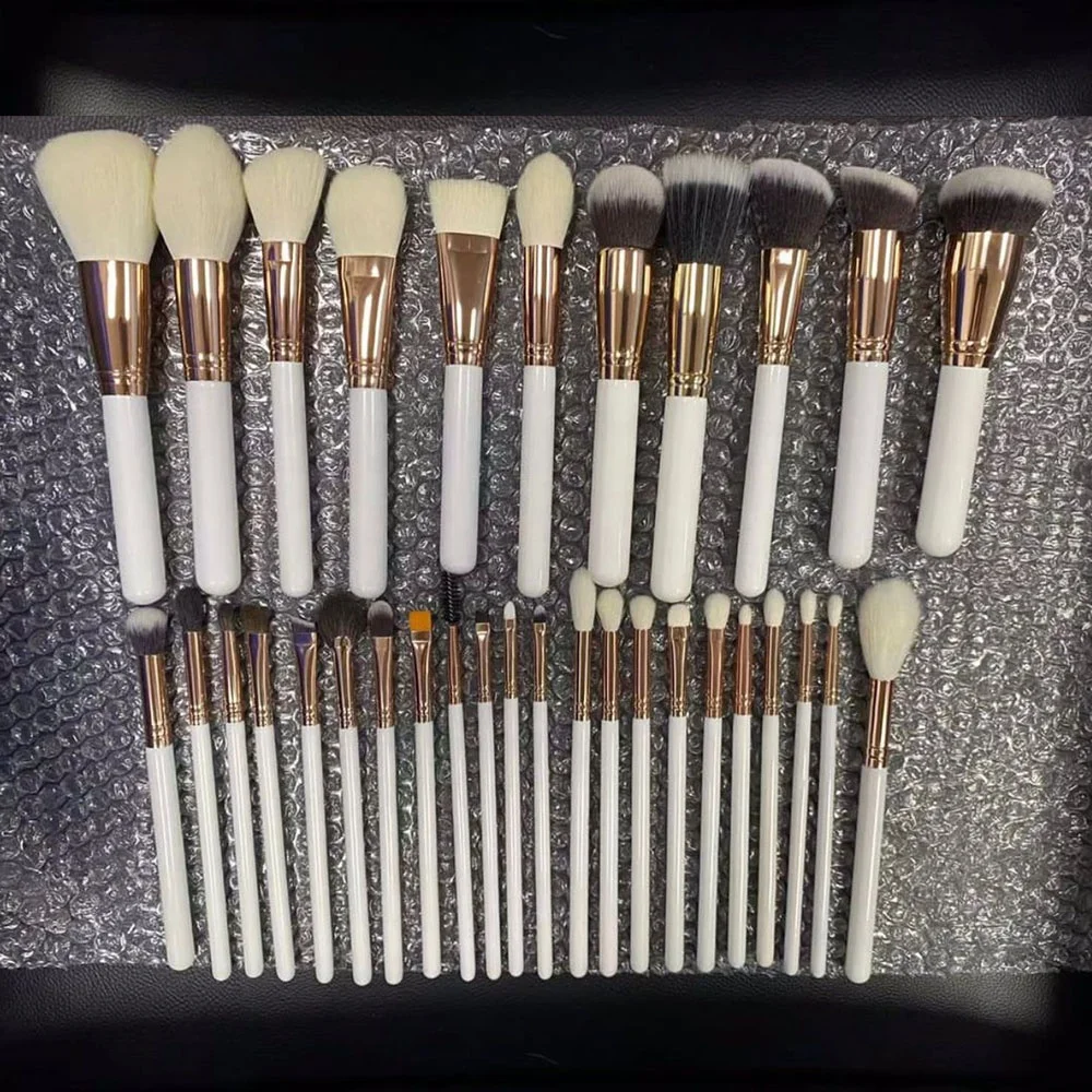 22/33pcs makeup brushes set white rose gold buy make up brushes new 2022 eyeliner makeup brush set for make up