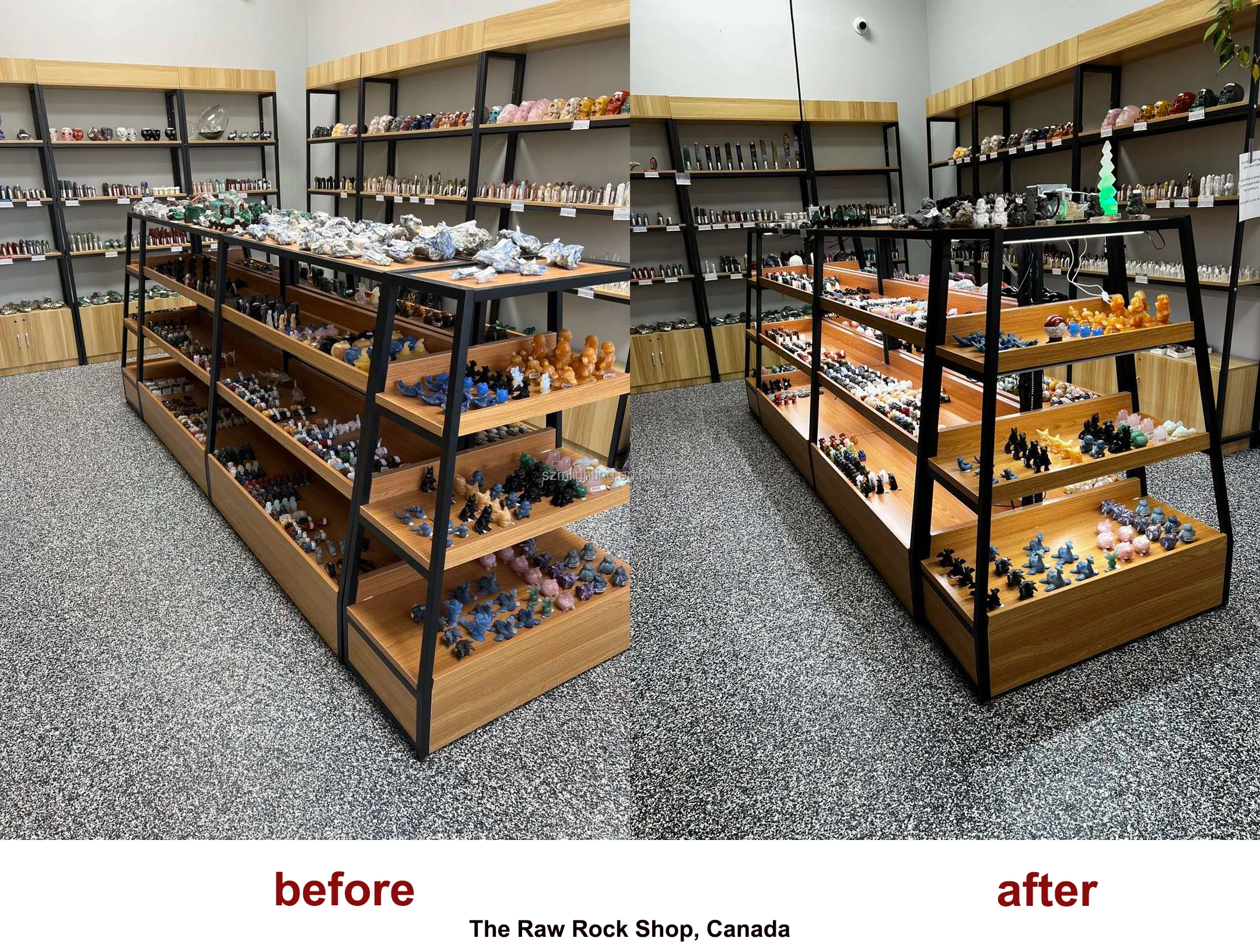 Custom LED Aluminum Profile Magnetic LED Light Bar For Metal Gondola Shelving