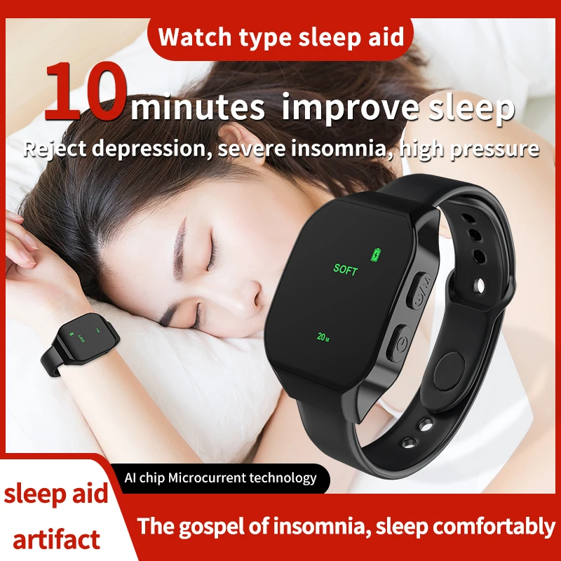Microcurrent Technology Sleep Aid Machine Handheld Insomnia Relief Device Wristband Sleep Aid watch for Adults Good Sleep