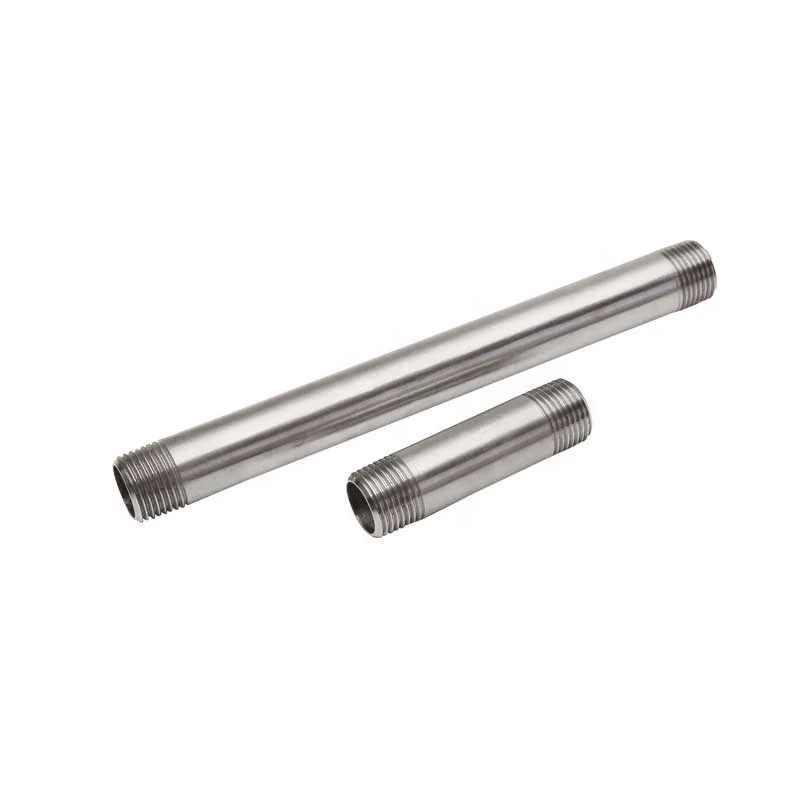 304 L100 stainless steel extended double head external wire joint with high-pressure resistance extended sandblasted surface