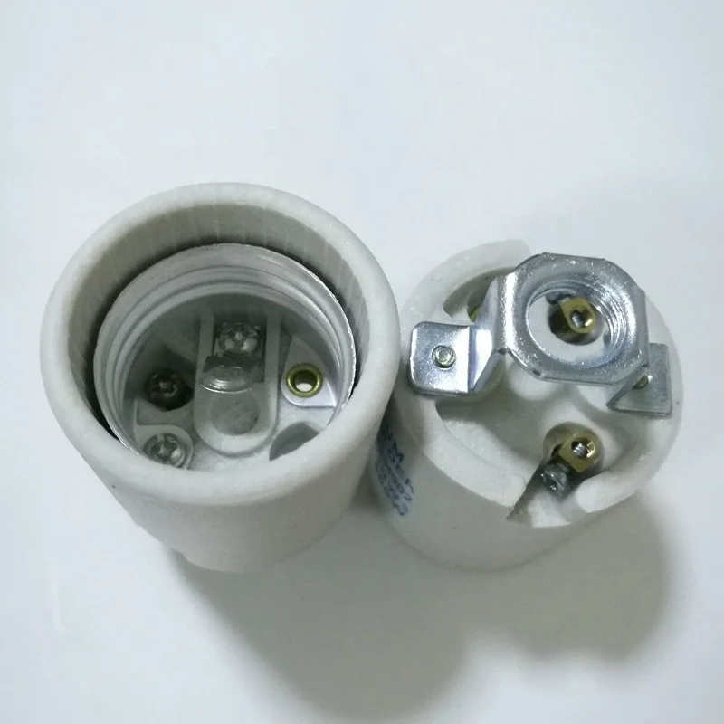 CE Approved  E27 Ceramic Lamp Holder 250v 4A 660w Lampholders with Bracket
