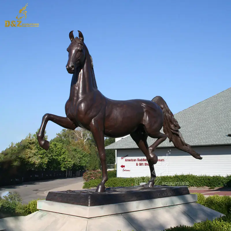 Garden animal sculpture life size bronze running horse statue