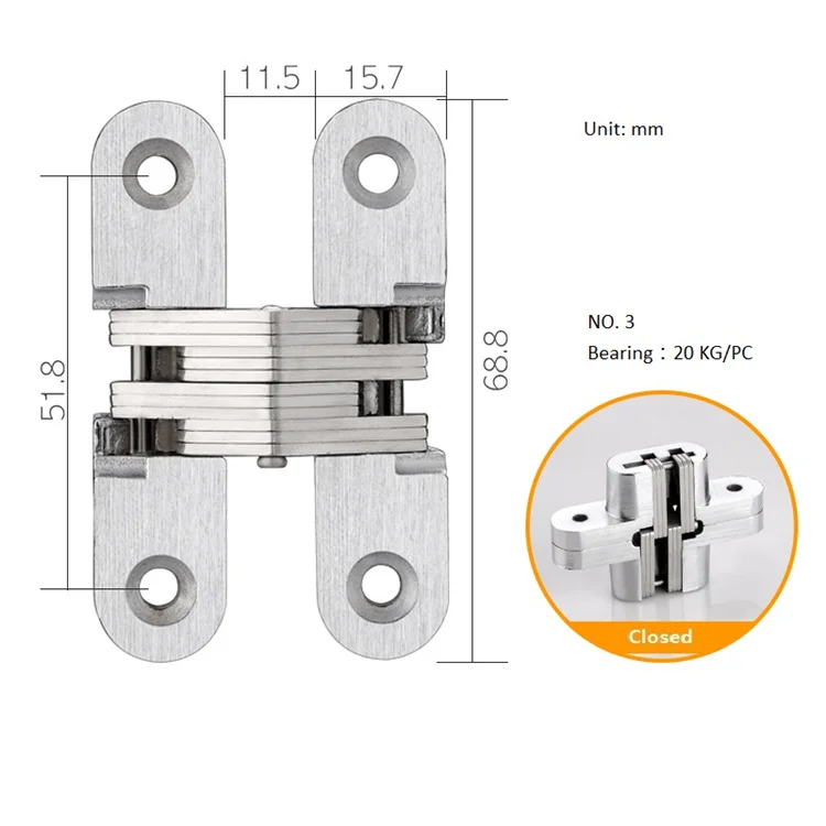 Good Price 180 degree Stainless Steel 3d Adjustable Push To Open Concealed Hinge