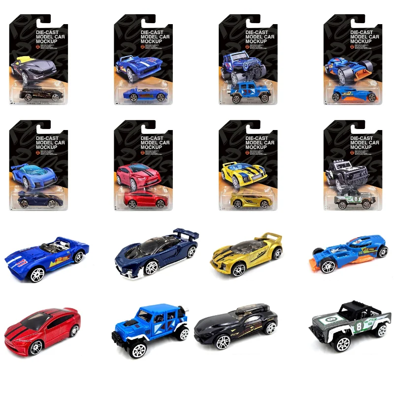 PANDAS Hot Free Wheel 1/64 Diecast Car Model Mini Metal Vehicle Miniature Sliding Model Racing Car Diecast Toy Set Kids Gift