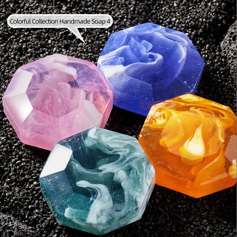 Hot Selling 12 Colors Optional Handmade Soap Deep Cleaning Colorful Constellation Soap