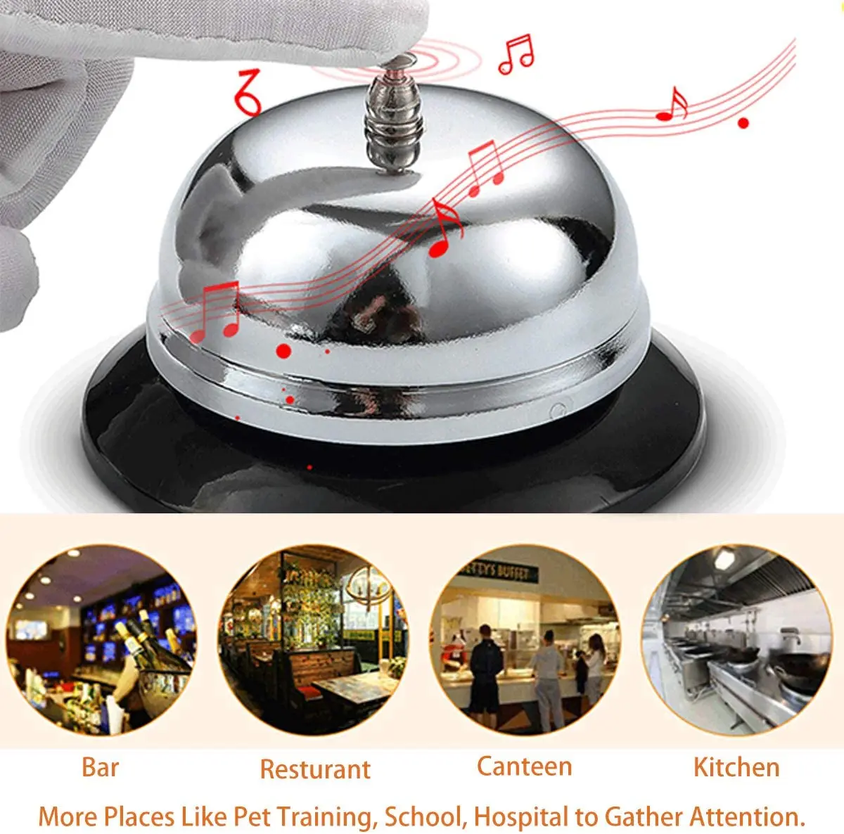 Wholesale Stainless steel Kitchen Restaurant Service Bell Desk Bell Restaurant Kitchen Call Meal Bell
