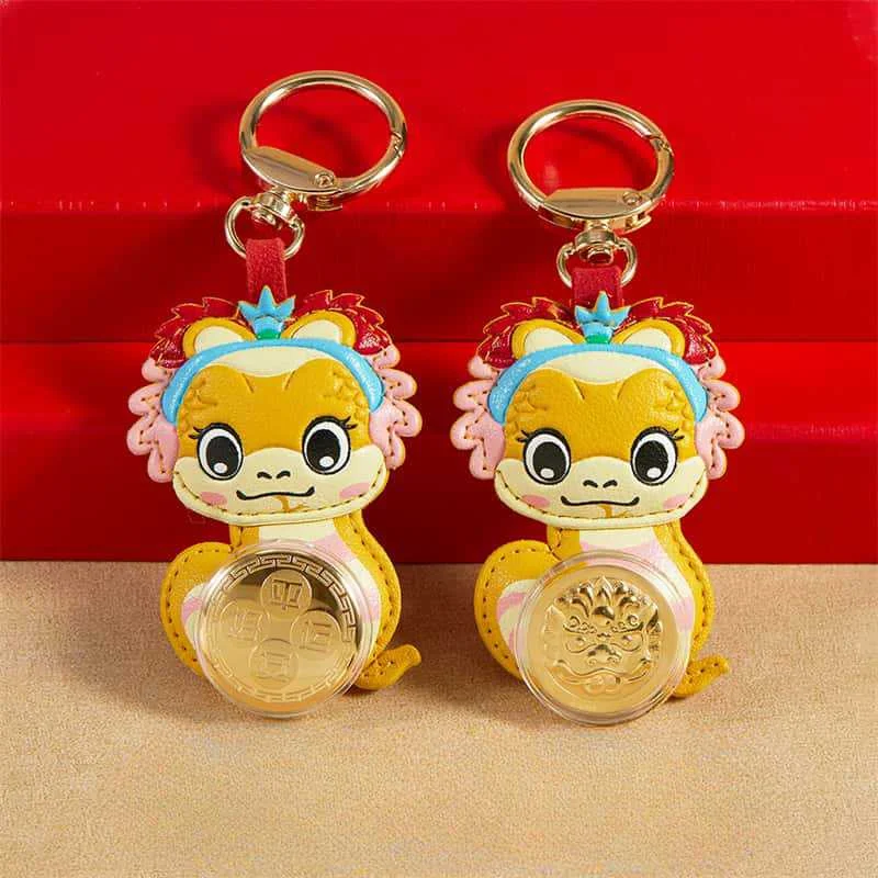 Customized Gift Key Metal Ring Rabbit Pattern Cute Cartoon Leather Car Keyring Logo Printed  Custom Pu Genuine Leather Keychain