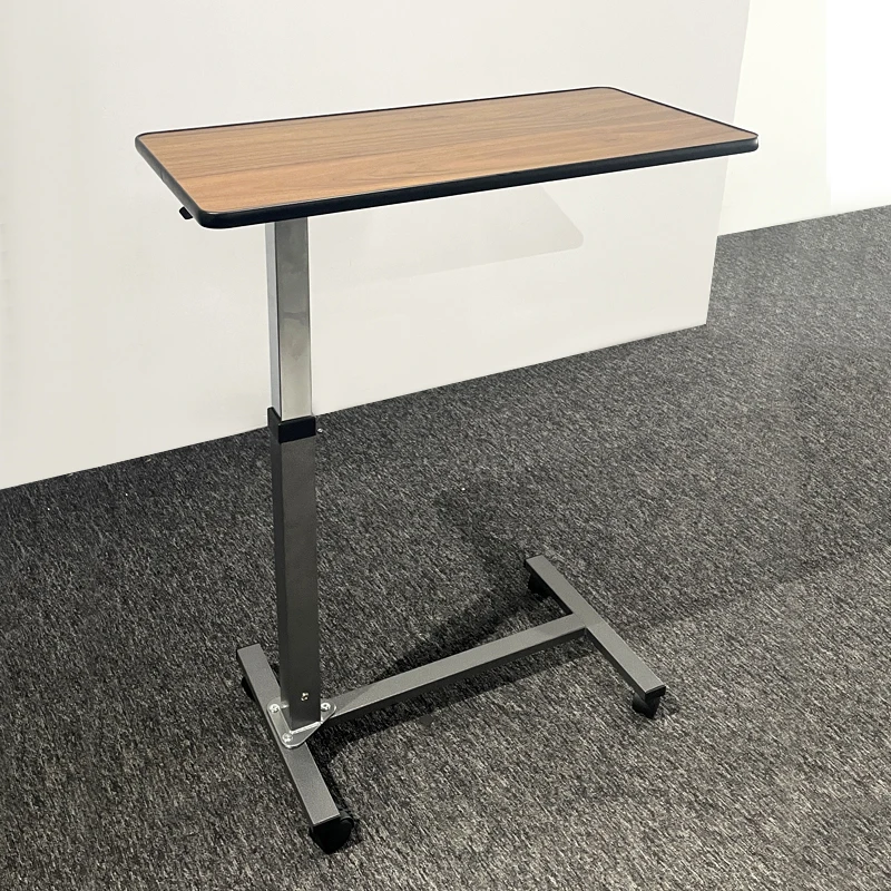 Over bed table with wheels Hospital furniture multifunctional home study air pressure lifting table