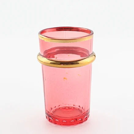 New Design private molding 6Oz Juice GlassTea cup Set Plating Water Tumbler With Color Moroccan Tea Cup