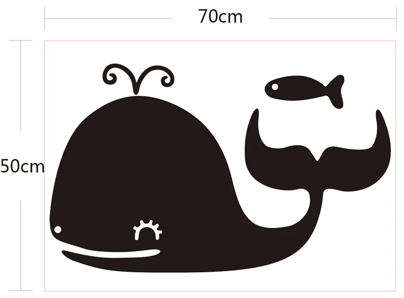 professionally exporting eco-friendly  pvc dolphin design  kid chalkboard sticker for wall
