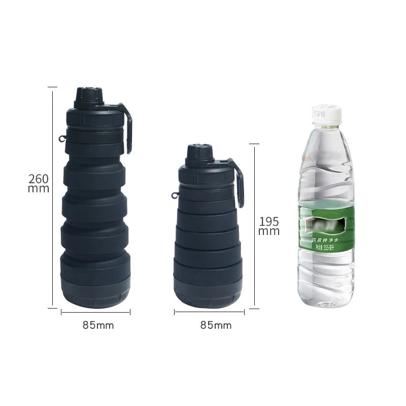 Unisex 27oz Collapsible Silicone Water Bottle BPA-Free Storage Medicine Candy Silicone Collapsible Water Bottle