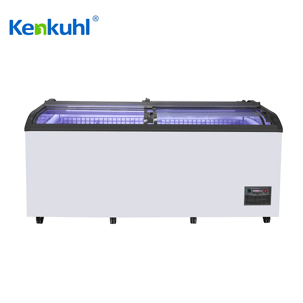 Kenkuhl   commercial island freezer ice cream frozer supermarket show case   integral island chiller