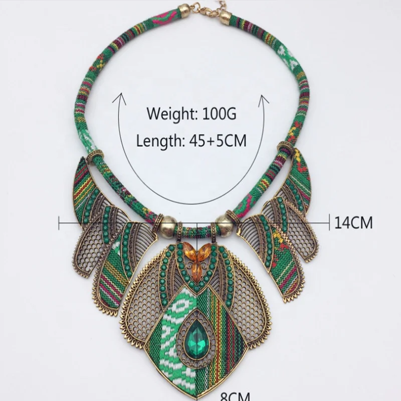 Suyan Jewelry Ethnic Style Chunky Choker Fashion Multicolor Bohemian Statement  Beaded Bib Choker Necklace Jewelry For Women