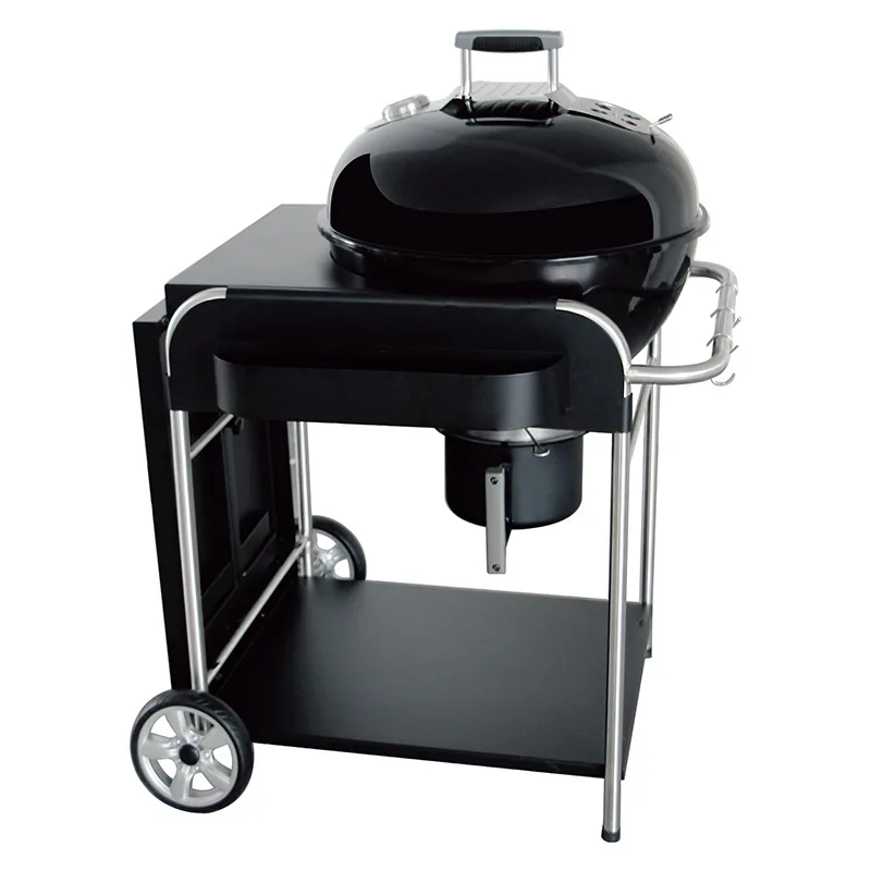 
New Style commercial folding trolley lamb spit roaster charcoal BBQ grill with table 