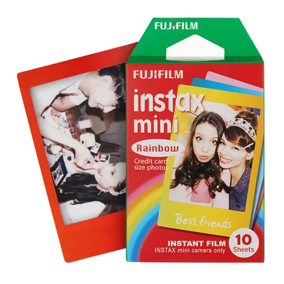 Fujifilm Instax Mini 11 8 9 Film Rainbow Fuji Instant Photo Paper 10 Sheets For 70 7s 50s 50i 90 25 Share SP 1 LOMO Cameras