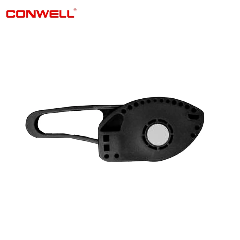 Fiber optic drop cable clamp is used for fixing the FTTH drop cable