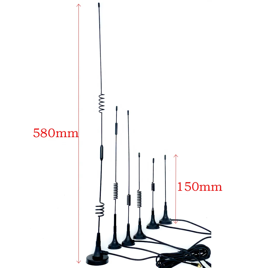 3g 4g 5g Wifi router base station antenna magnetic base metal spring antenna with SMA