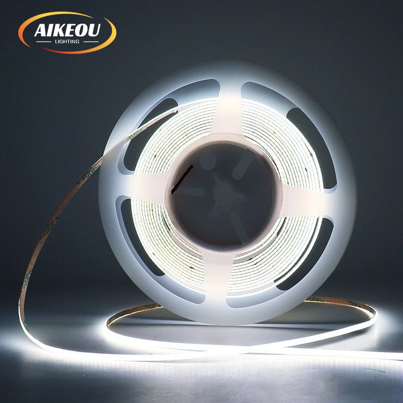 Белый DC12V 24V гибкие 384 светодиоды/m COB светодиодные полосы света 3 мм для спальни кухонный шкаф