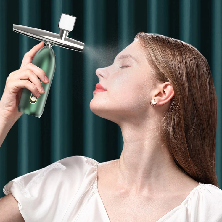 Airbrush Makeup Compressor Nano Mist Sprayer Kit Gun Cordless Portable Oxygen Injector Steamer Facial Hydration Airbrushes