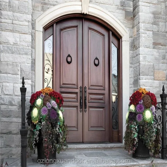 classical Wooden arch main door design exterior teak wood hard doors  for Churches