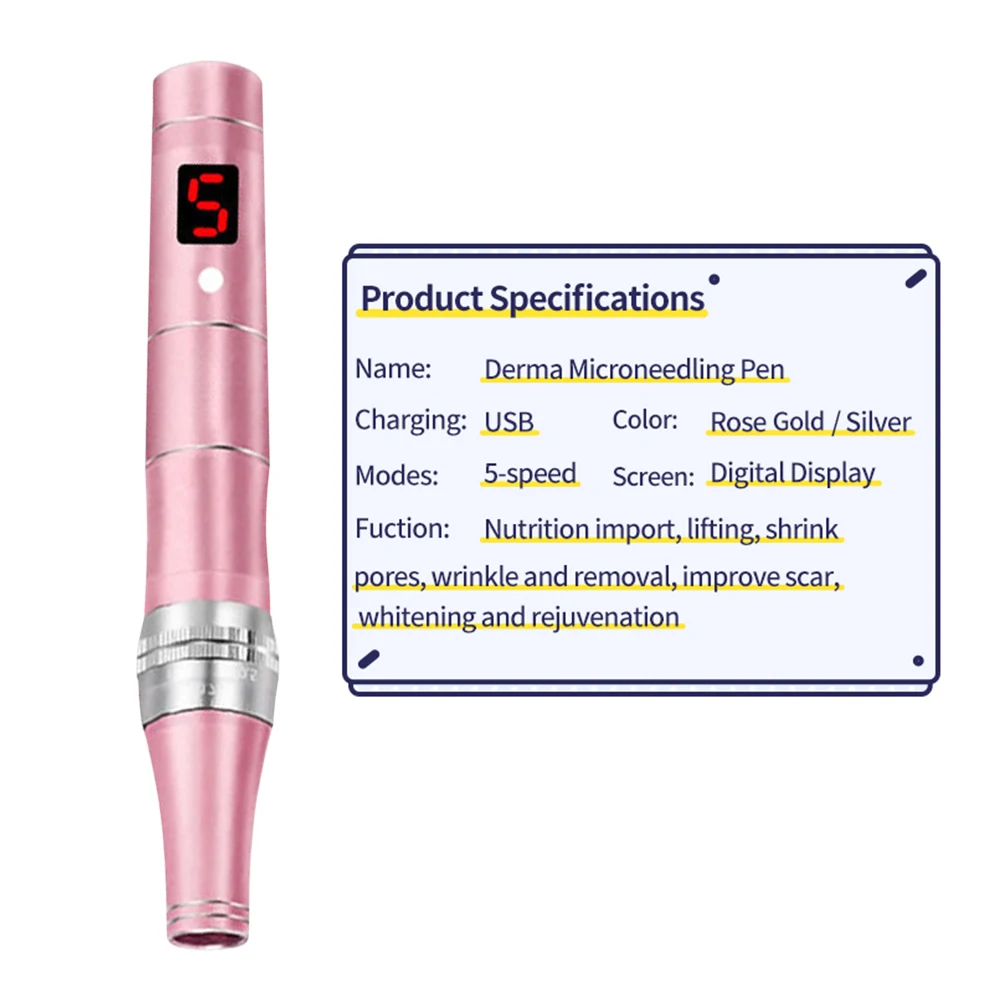  Vkk Nano Microneedling Электрический картридж Derma ручка Microneedle Dermapen
