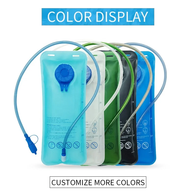 DJ011 climbing running water bag TPU BPA free 2 liter hydration bladder 1.5 liter water bladder PEVA