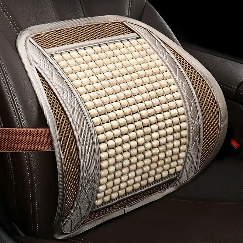 High Quality Wooden Bead Car Massage Waist Lumbar Support Pillow Cushion Interior Accessories