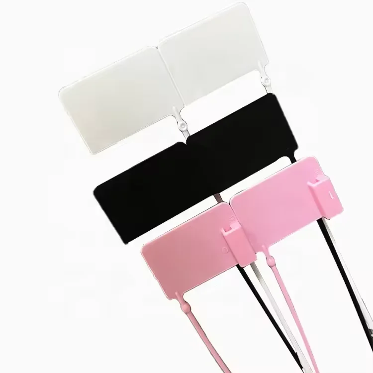 Garment Zip Tie Hangtag Manufacturer Locking Security Tag Plastic Seal Cable Clothing Tag with Printed Logo