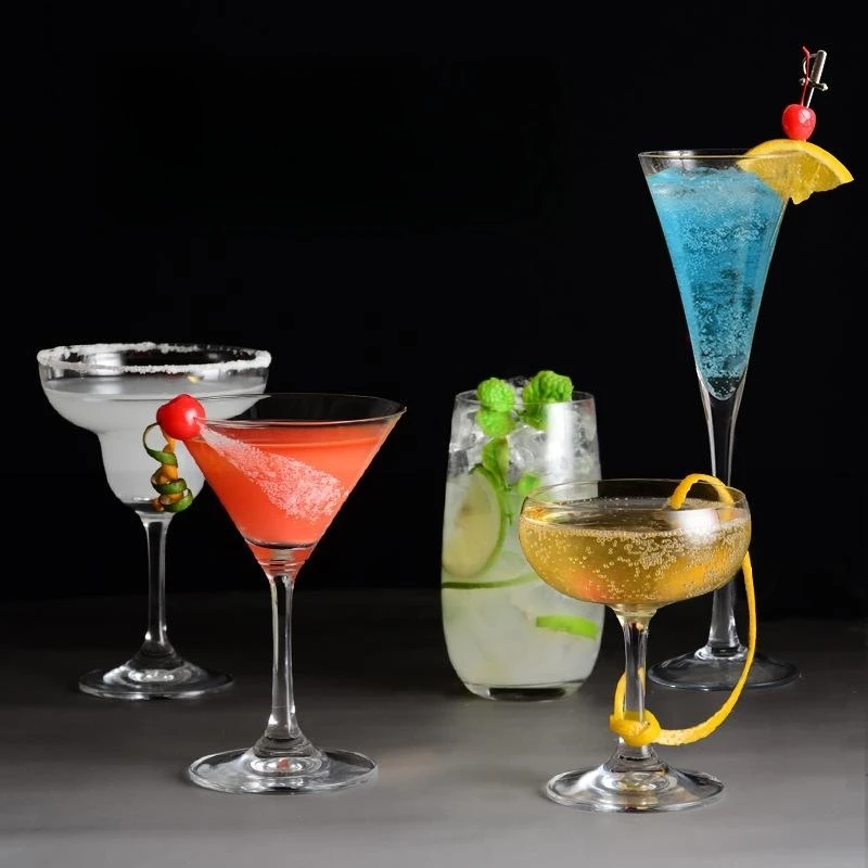 30Styles All Series Whiskey Martini Margaret Tower Champagne Flutes Goblet Cup Glass Cocktail Glasses For Bar Restaurant