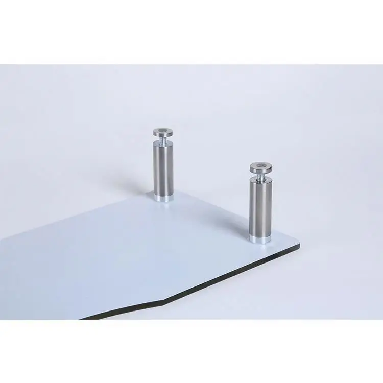 Manufacture high quality  tempered glass and  chromium-plated tube monitor stand riser for computer