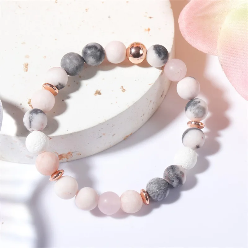 Lava Rock Bracelet ,Anti Anxiety Bracelet for Women Stress Relief Yoga Beads Bracelet ,Aromatherapy Essential Oil Bracelet