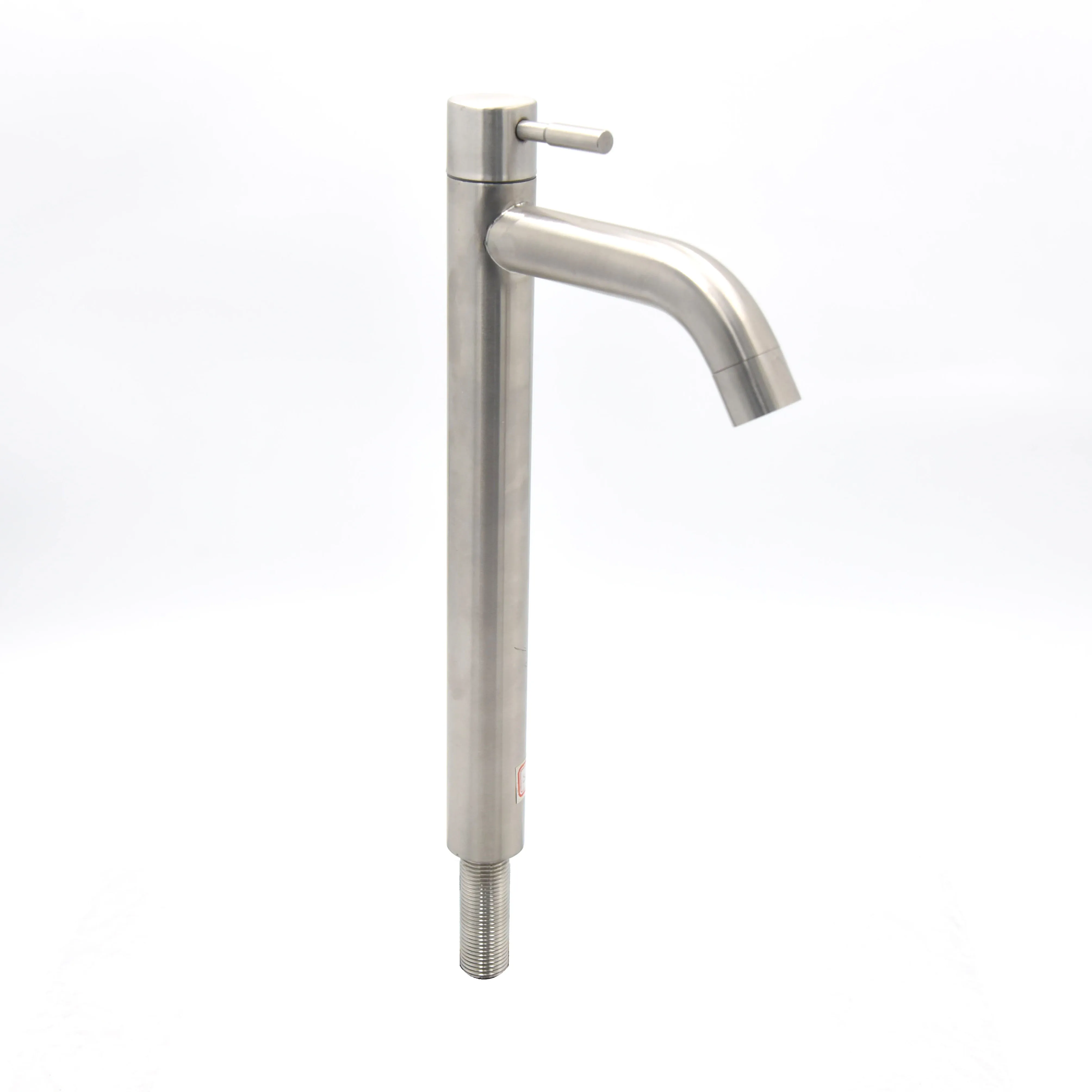 Factory supplier bathroom kitchen SS  sink tap single handle single cold water basin faucet